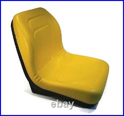 Yellow High Back Seat with Bracket for John Deere Mower 345, 415, 425, 445, 455