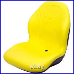 Yellow Vinyl High Back Seat for John Deere Gator X300 X500 4000 Series