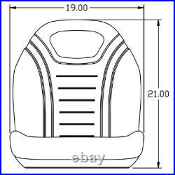 Yellow Vinyl High Back Seat for John Deere Gator X300 X500 4000 Series