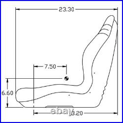 Yellow Vinyl High Back Seat for John Deere Gator X300 X500 4000 Series