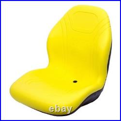 Yellow Vinyl High Back Seat for John Deere Gator X300 X500 4000 Series
