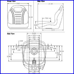Yellow Vinyl High Back Seat for John Deere Gator X300 X500 4000 Series